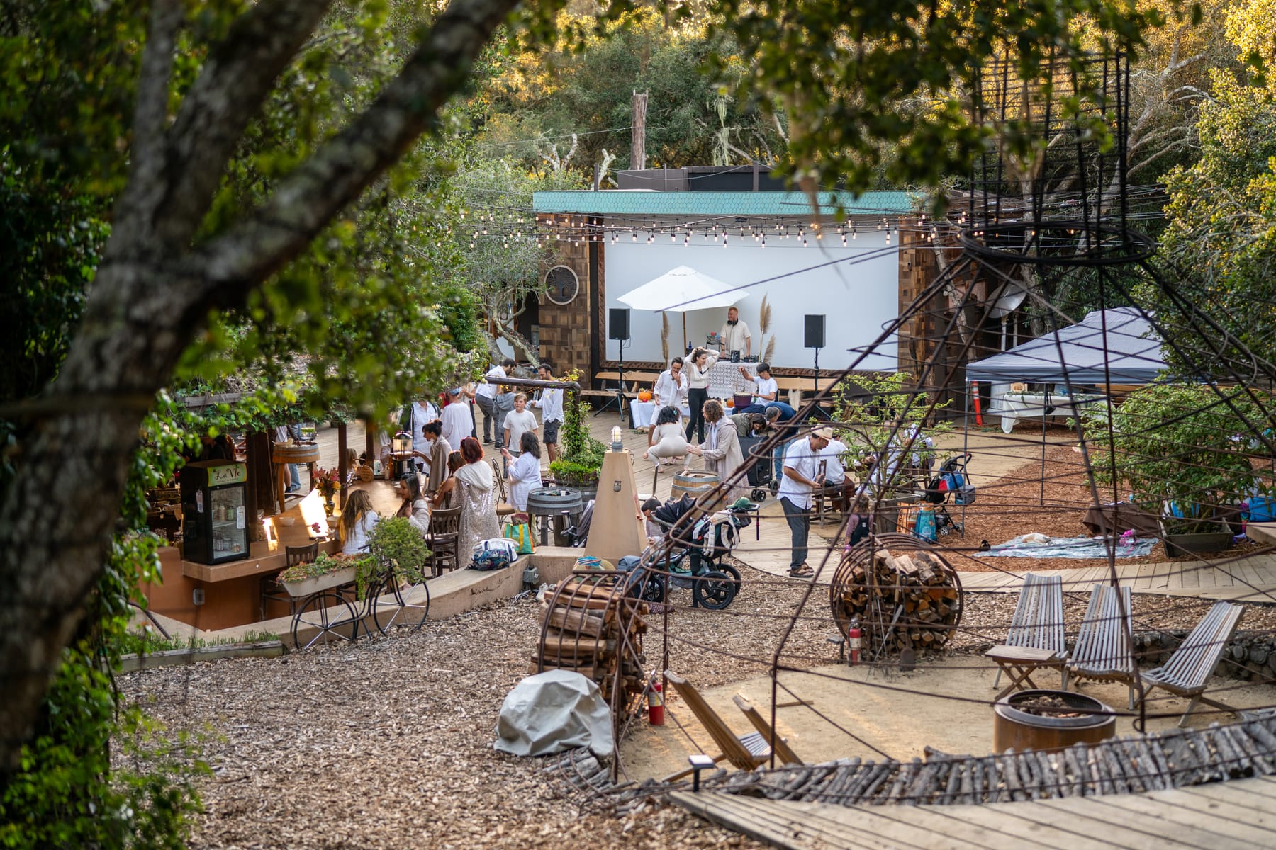 The garden village among the trees