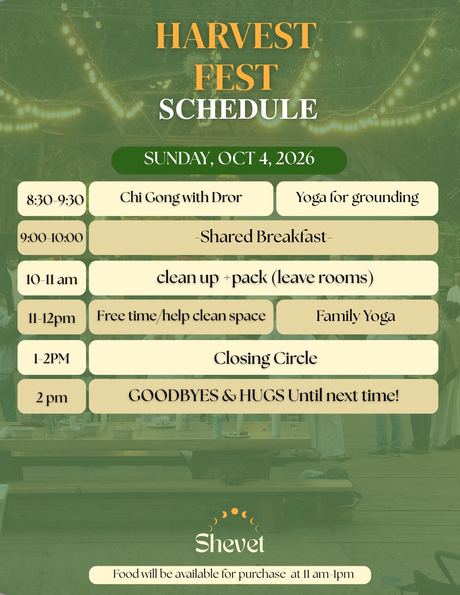 Harvest Fest schedule for Sunday, October 4
